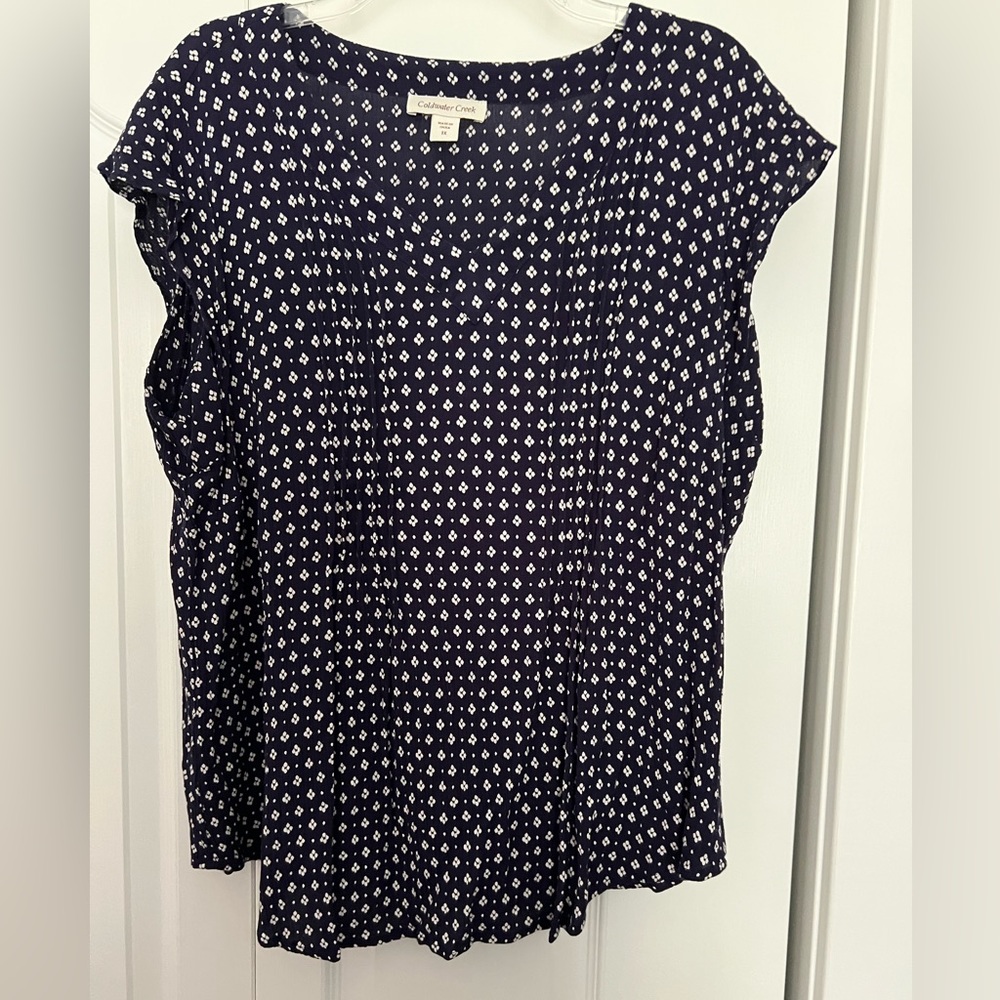 Coldwater Creek Navy Blue Top